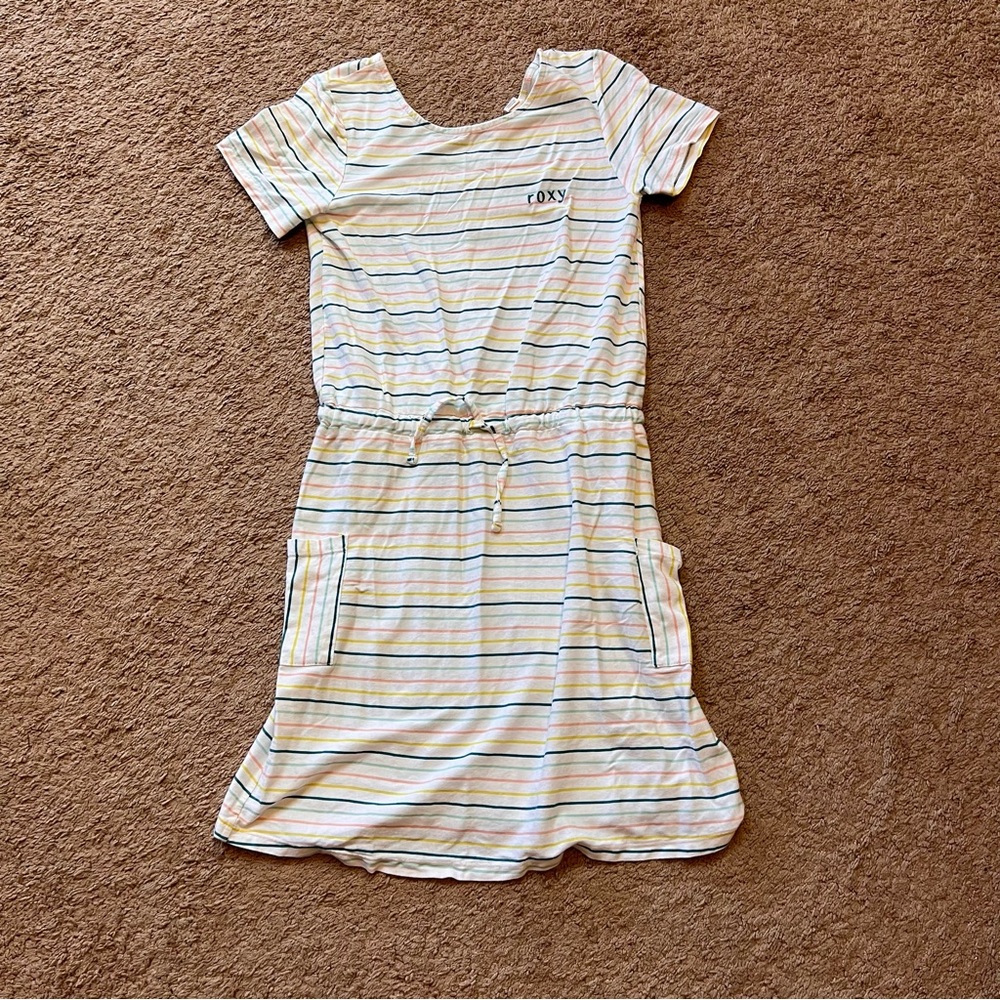 Roxy Multicolor Striped Casual Kids Dress